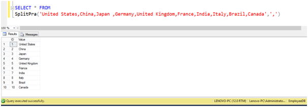 Calling the Function By Query